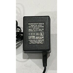 Duofone 43-616 Telephone Power Supply Output DC 9V 200mA Transformer Adapter